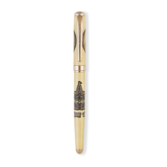 Picasso Parri Zigma Ayodhya Etched Roller Ball Pen. Jai Shree Ram etched On The Cap. Comes With An Extra Refill For Free.