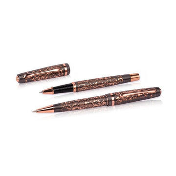 Meraki 2 IN 1 Flower Design Ball Pen And Roller Pen Set