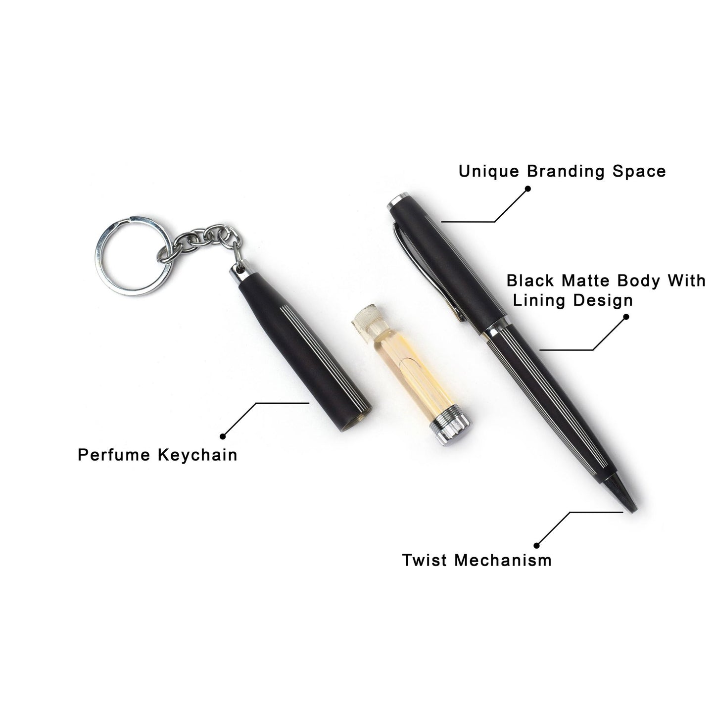 Picasso Parri Aroma Perfume Keychain &  Ball Pen Set